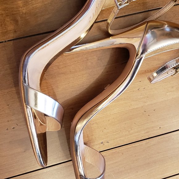 Donating By Sunday: Schutz Gold High Heel Sandals - Picture 3 of 5